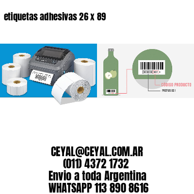 etiquetas adhesivas 26 x 89
