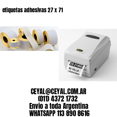 etiquetas adhesivas 27 x 71