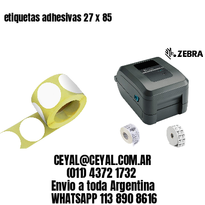 etiquetas adhesivas 27 x 85