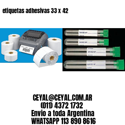 etiquetas adhesivas 33 x 42