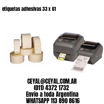 etiquetas adhesivas 33 x 61