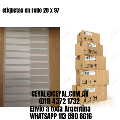 etiquetas en rollo 20 x 97