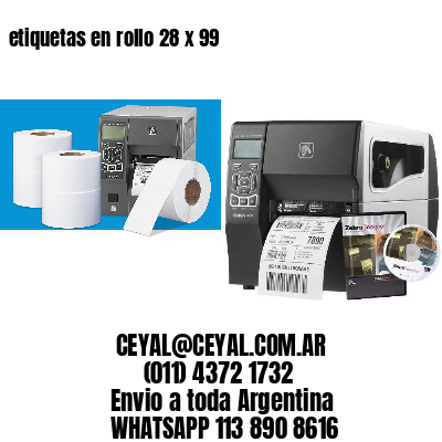 etiquetas en rollo 28 x 99