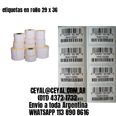 etiquetas en rollo 29 x 36
