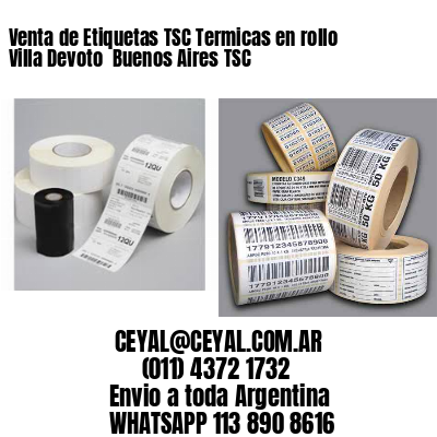 Venta de Etiquetas TSC Termicas en rollo Villa Devoto  Buenos Aires TSC