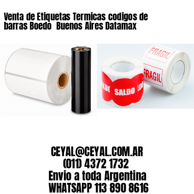 Venta de Etiquetas Termicas codigos de barras Boedo  Buenos Aires Datamax