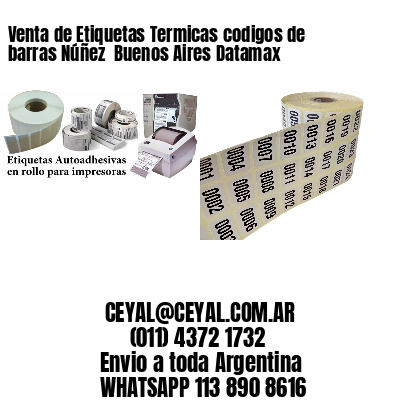 Venta de Etiquetas Termicas codigos de barras Núñez  Buenos Aires Datamax