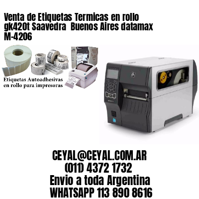 Venta de Etiquetas Termicas en rollo gk420t Saavedra  Buenos Aires datamax  M-4206