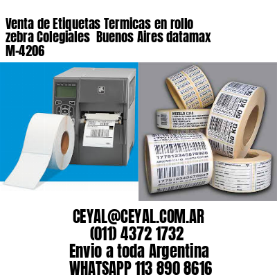 Venta de Etiquetas Termicas en rollo zebra Colegiales  Buenos Aires datamax  M-4206