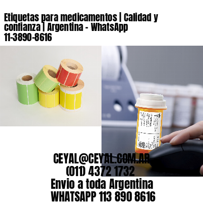 Etiquetas para medicamentos | Calidad y confianza | Argentina – WhatsApp 11-3890-8616