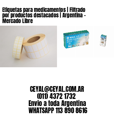Etiquetas para medicamentos | Filtrado por productos destacados | Argentina – Mercado Libre