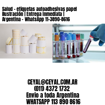 Salud – etiquetas autoadhesivas papel ilustración | Entrega inmediata | Argentina – WhatsApp 11-3890-8616