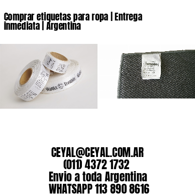 Comprar etiquetas para ropa | Entrega inmediata | Argentina