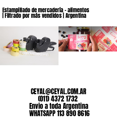 Estampillado de mercadería – alimentos | Filtrado por más vendidos | Argentina