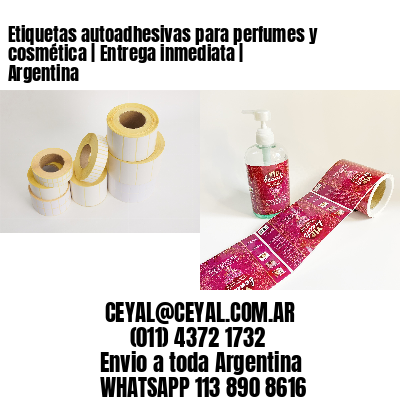 Etiquetas autoadhesivas para perfumes y cosmética | Entrega inmediata | Argentina