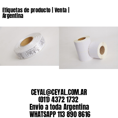 Etiquetas de producto | Venta | Argentina