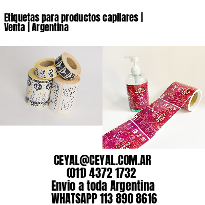 Etiquetas para productos capilares | Venta | Argentina