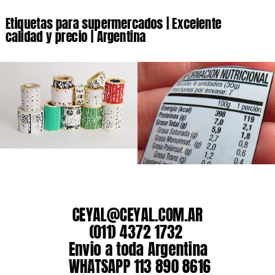 Etiquetas para supermercados | Excelente calidad y precio | Argentina