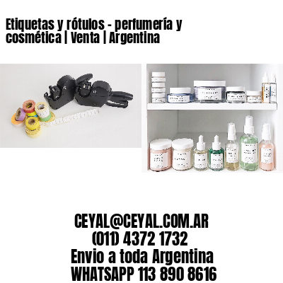 Etiquetas y rótulos - perfumería y cosmética | Venta | Argentina