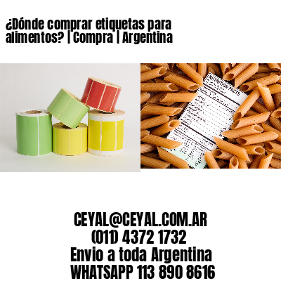 ¿Dónde comprar etiquetas para alimentos? | Compra | Argentina