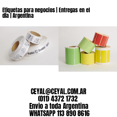 Etiquetas para negocios | Entregas en el día | Argentina