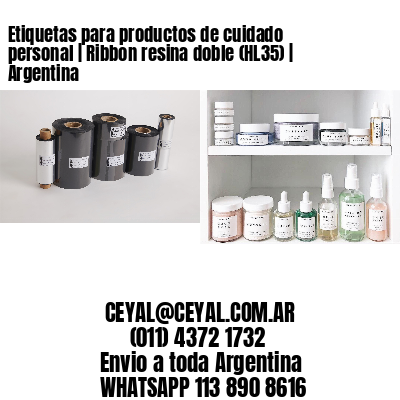 Etiquetas para productos de cuidado personal | Ribbon resina doble (HL35) | Argentina