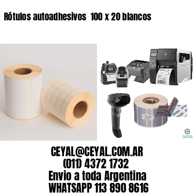 Rótulos autoadhesivos  100 x 20 blancos