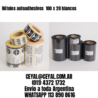 Rótulos autoadhesivos  100 x 20 blancos
