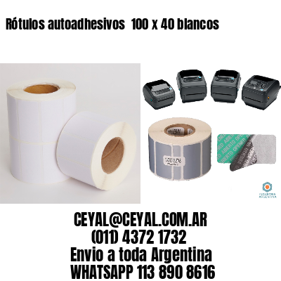 Rótulos autoadhesivos  100 x 40 blancos