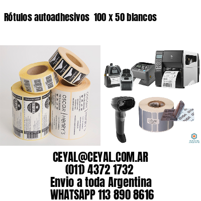 Rótulos autoadhesivos  100 x 50 blancos