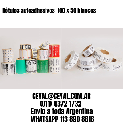 Rótulos autoadhesivos  100 x 50 blancos