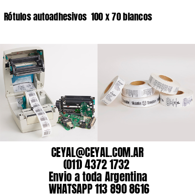 Rótulos autoadhesivos  100 x 70 blancos