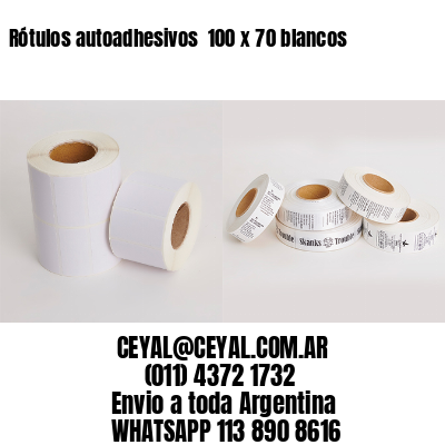 Rótulos autoadhesivos  100 x 70 blancos