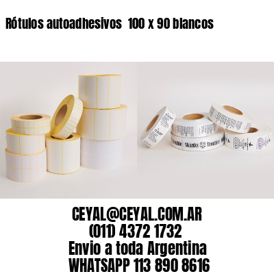Rótulos autoadhesivos  100 x 90 blancos