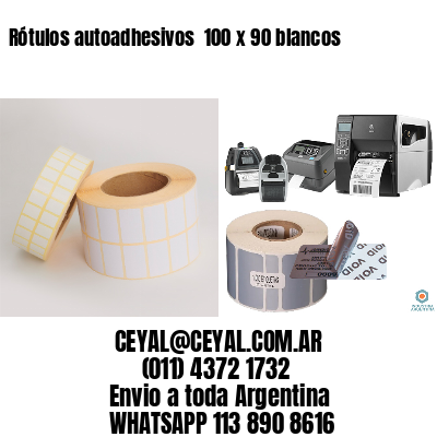Rótulos autoadhesivos  100 x 90 blancos