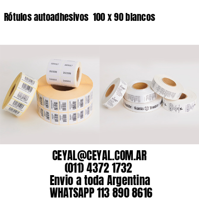Rótulos autoadhesivos  100 x 90 blancos
