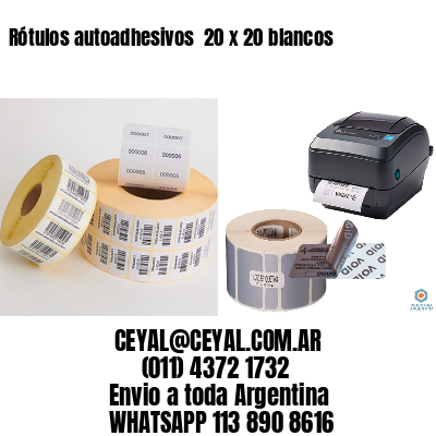 Rótulos autoadhesivos  20 x 20 blancos