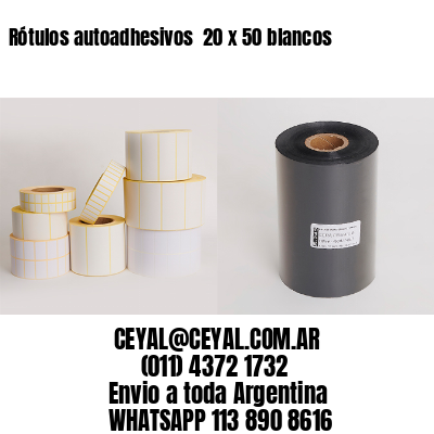 Rótulos autoadhesivos  20 x 50 blancos