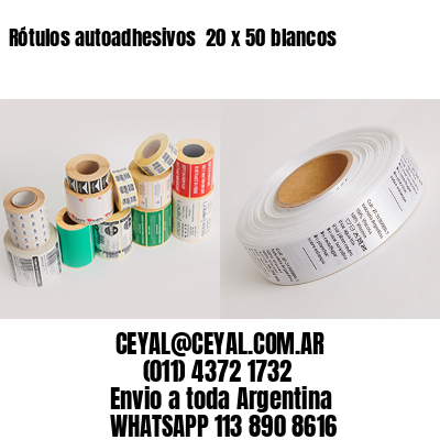 Rótulos autoadhesivos  20 x 50 blancos