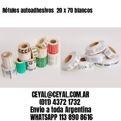 Rótulos autoadhesivos  20 x 70 blancos