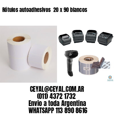 Rótulos autoadhesivos  20 x 90 blancos
