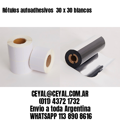 Rótulos autoadhesivos  30 x 30 blancos