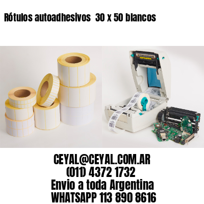 Rótulos autoadhesivos  30 x 50 blancos