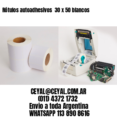 Rótulos autoadhesivos  30 x 50 blancos