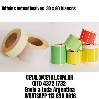 Rótulos autoadhesivos  30 x 90 blancos