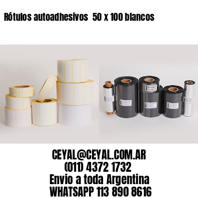 Rótulos autoadhesivos  50 x 100 blancos