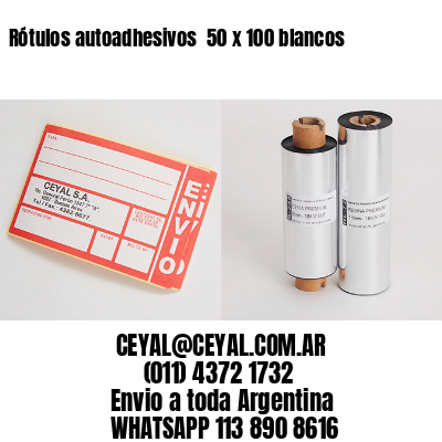 Rótulos autoadhesivos  50 x 100 blancos