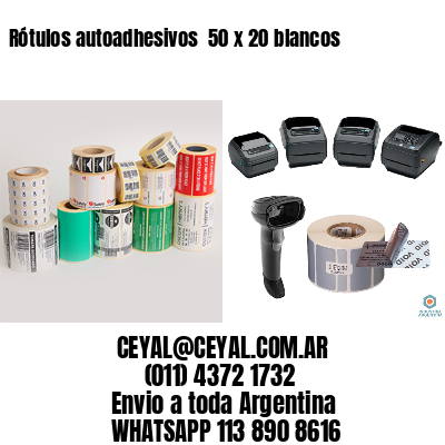 Rótulos autoadhesivos  50 x 20 blancos