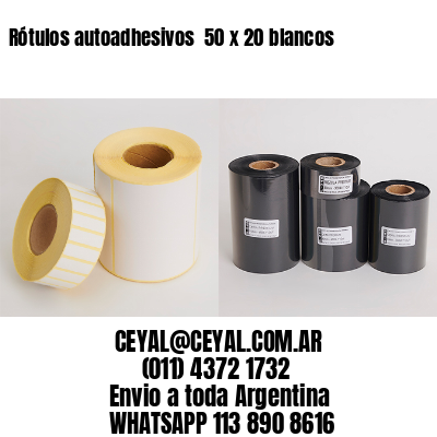 Rótulos autoadhesivos  50 x 20 blancos