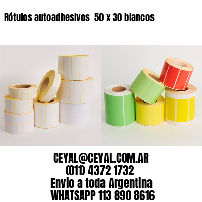 Rótulos autoadhesivos  50 x 30 blancos